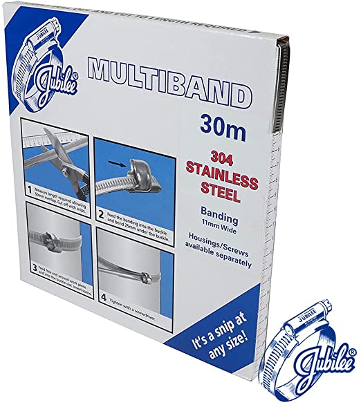 JUBLIEE-BAND STRAP S.STEEL 30 MTR MB1802